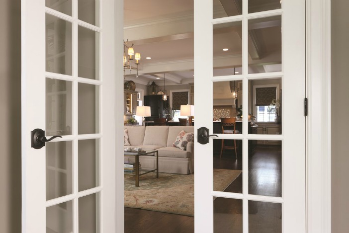 Pair of French doors with multi-point hardware on a Miami home