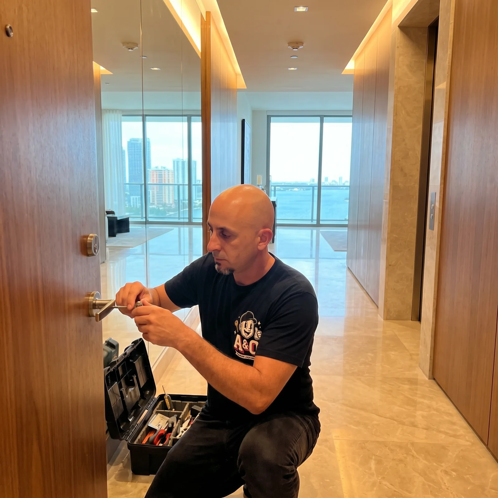 A&O Premium Locksmith residential service in Brickell, Miami